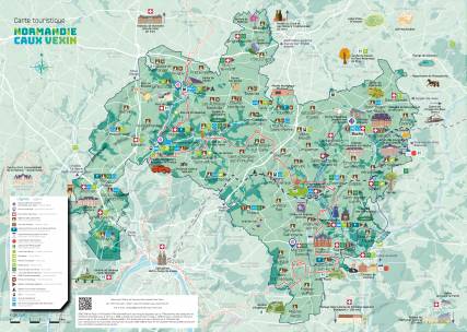 Carte touristique Normandie Caux Vexin